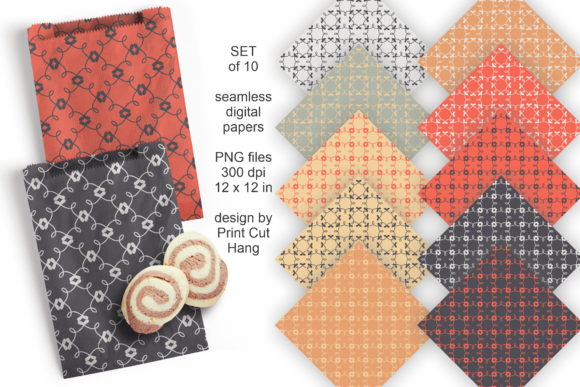 10 Flourish Checkered Seamless Patterns: Retro Charm for Modern Creative Projects