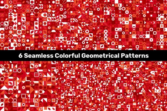 6 Red Seamless Geometrical Patterns for Design Projects That Need Bold, Repeatable Graphics