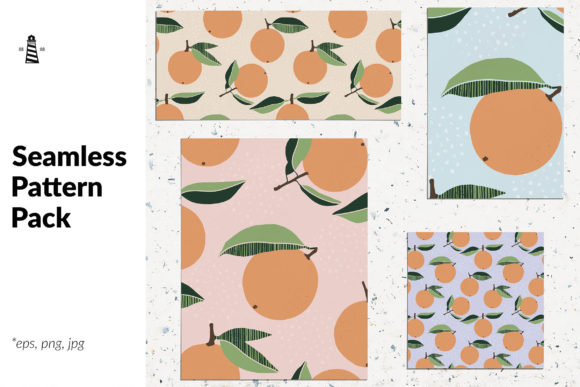 Abstract Oranges Seamless Patterns: A Fusion of Citrus Art and Digital Versatility