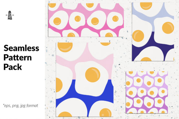 Egg Yolk Seamless Patterns for Creative Projects
