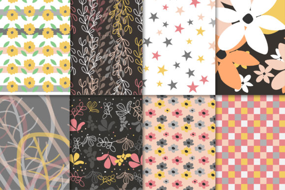Floral Digital Paper Patterns