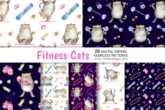 Funny Cat Gym Yoga Seamless Patterns: A Practical Workflow for Sport Fabric, Wallpaper, and Digital Design