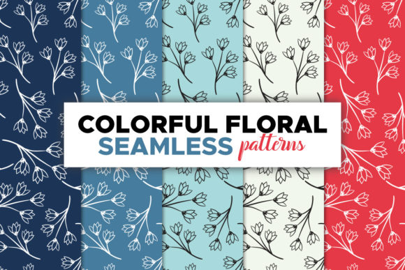 Seamless Colorful Floral Patterns Bundle: Elevate Your Print-on-Demand Products with Vibrant, Ready-to-Use Designs