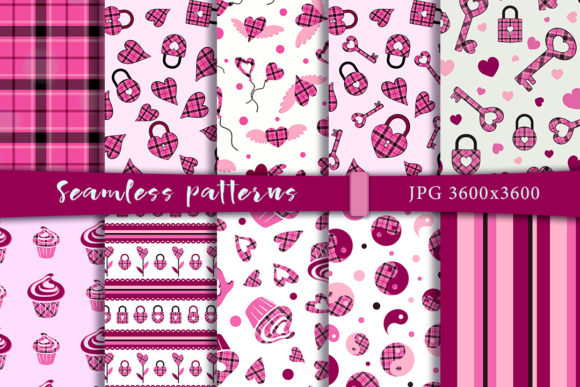 Seamless Patterns for February 14: Creative Digital Designs