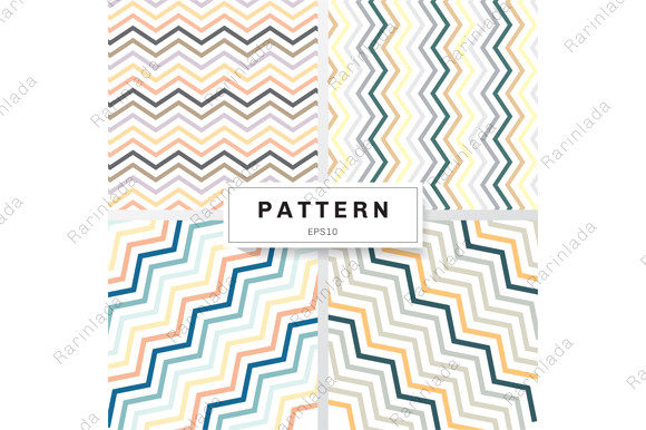 Set of Chevron Patterns Pastels Color for Creative Workflows