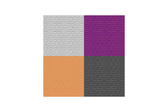 Set of Seamless Patterns with Net of Tri for Fabric and Decoration