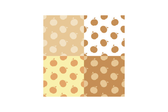 Set of Seamless Patterns with Sweet Apples