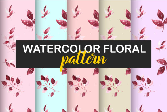 Watercolor Floral Patterns Set for Creative Projects